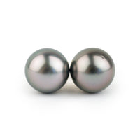 Pink-Green 10.2mm Tahitian Pearl Statement Stud Earrings