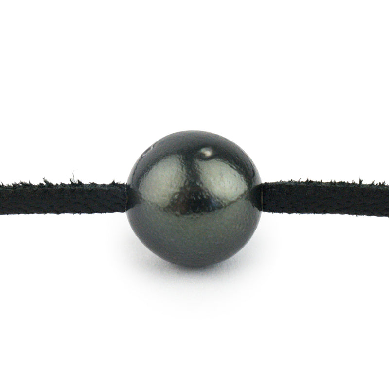Midnight Black Shark Skin 11.7mm Super Mana Necklace