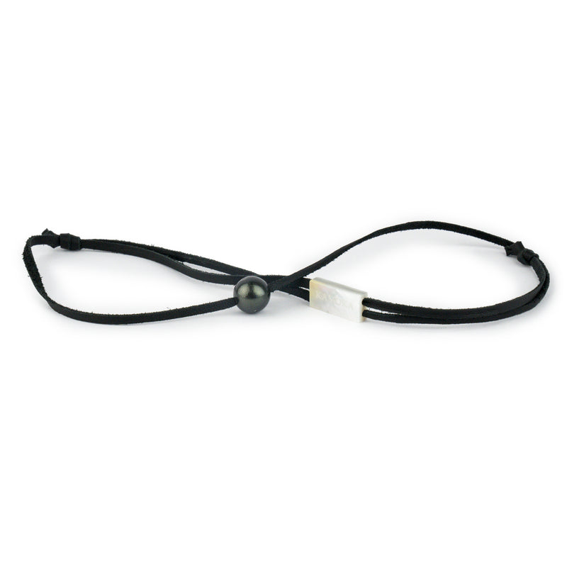 Midnight Black Shark Skin 11.7mm Super Mana Necklace