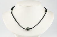 Midnight Black Shark Skin 11.7mm Super Mana Necklace