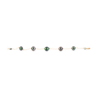 Radiant Amethyst Tahitian Pearl Tin Cup Bracelet on 14k Rose Gold