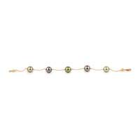 Rosebud Tahitian Pearl Tin Cup Bracelet on 14k Rose Gold