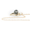 Gold Heart Tahitian Pearl Keshi Necklace