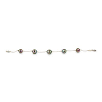 Bird of Paradise Tahitian Pearl Tin Cup Bracelet on 14k White Gold