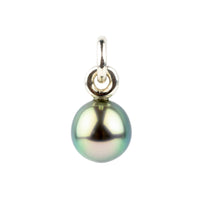 Cotton Candy Blue 10 Tahitian Pearl Rava Pendant on Sterling Silver