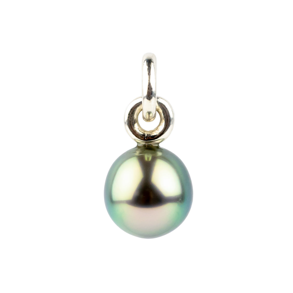 Cotton Candy Blue 10 Tahitian Pearl Rava Pendant on Sterling Silver