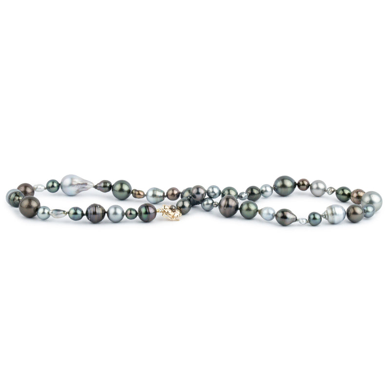 Tahitian Pearl Tri-Colored Harvest Strand