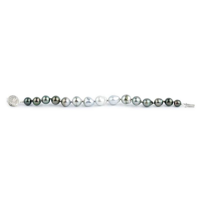 Ombre Tahitian Baroque Pearl 7.8-11mm Bracelet