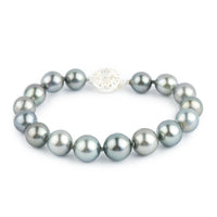 Shimmery Blue Tahitian Pearl 9-10.9mm Bracelet