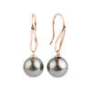 Lavender Green 11.3mm Teardrop Hook Dangles on 14K Rose Gold