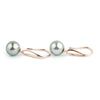 Blue-Green 11mm Teardrop Hook Dangles on 14K Rose Gold