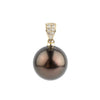 Tahitian Pearl & Diamond 13.5mm Maia Pendant on 14K Yellow Gold