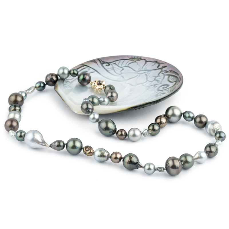 Tahitian Pearl Tri-Colored Harvest Strand