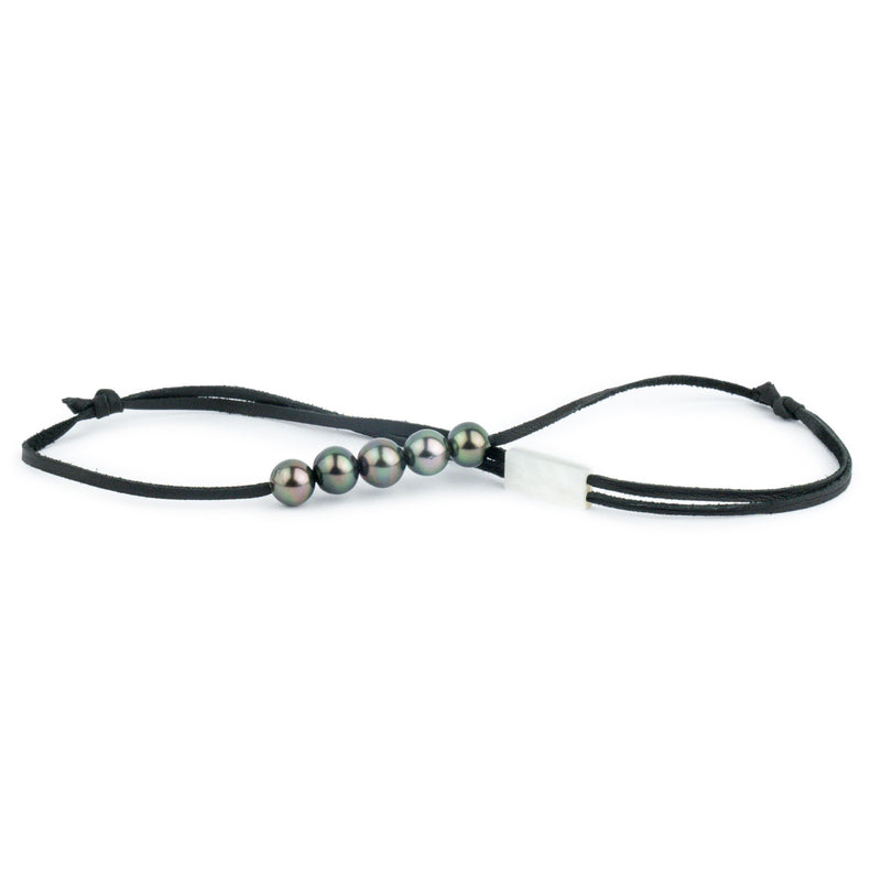 Quintuple Wild Peacock 10-10.9mm Mana Pearl Necklace