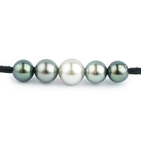 Quintuple Blue Green 9.6-11.5mm Mana Pearl Necklace