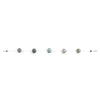Five Flash Tahitian Pearl Tin Cup Bracelet on Sterling Silver