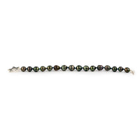 Deep Jungle Circled 8.3-10mm Tahitian Pearl Bracelet