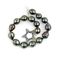 Deep Jungle Circled 8.3-10mm Tahitian Pearl Bracelet