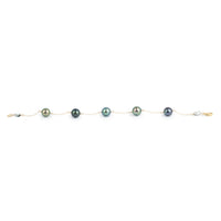 Blue Green Tin-Cup Tahitian Pearl Bracelet on Gold Filled