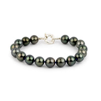 Deep Blue Green Tahitian Pearl Bracelet