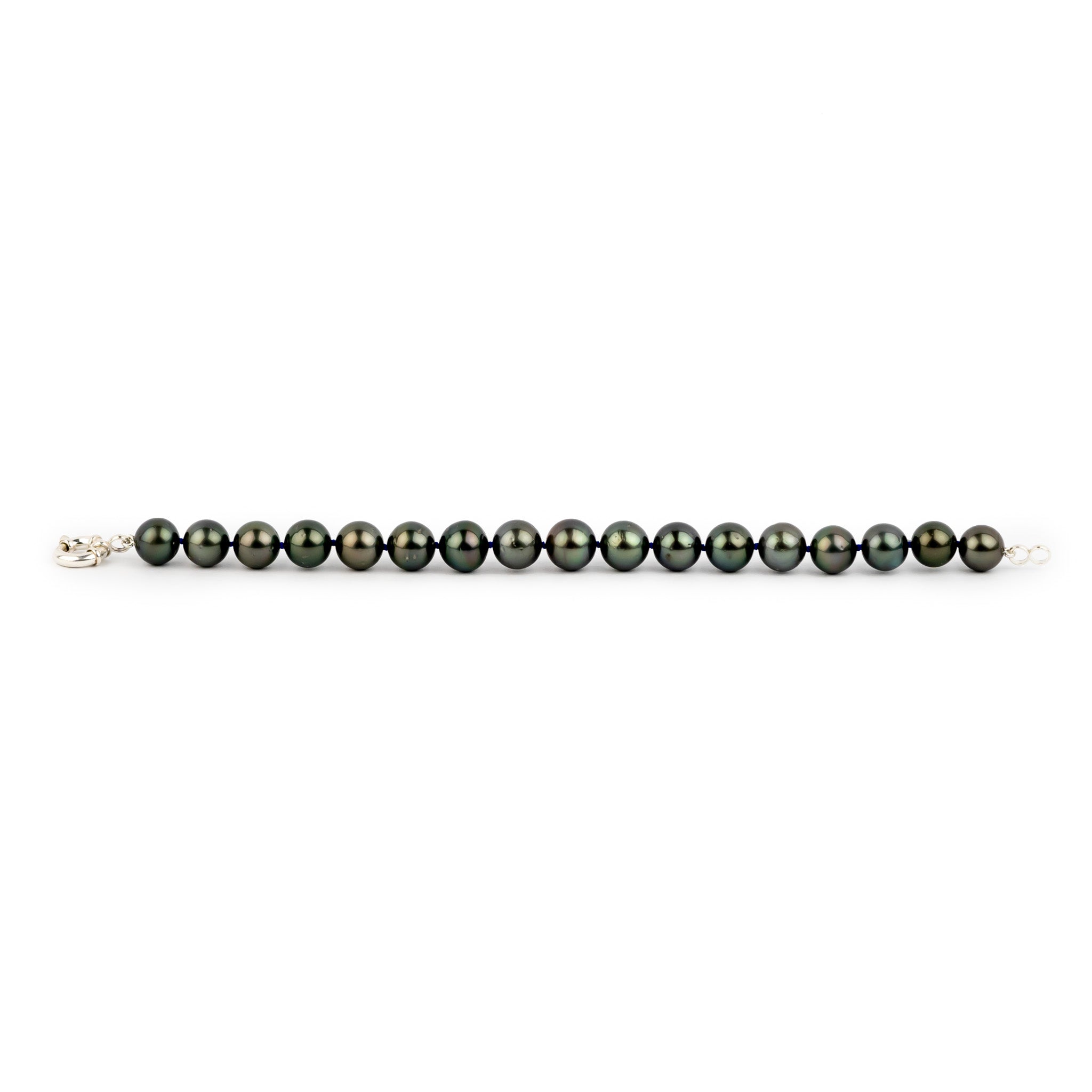Deep Blue Green Tahitian Pearl Bracelet