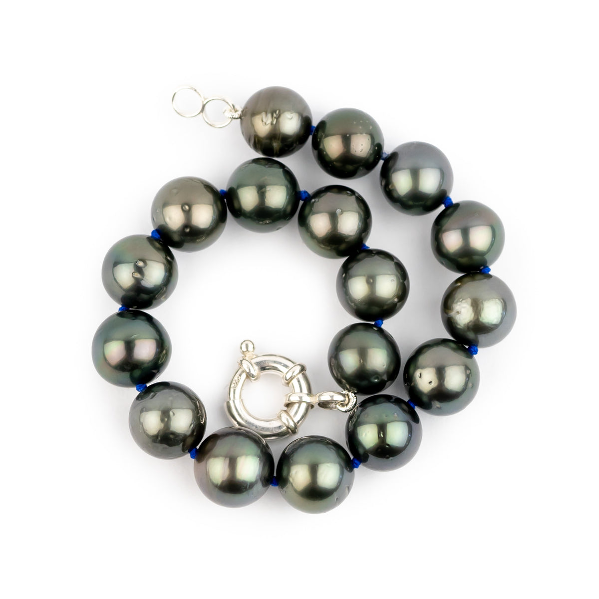 Deep Blue Green Tahitian Pearl Bracelet