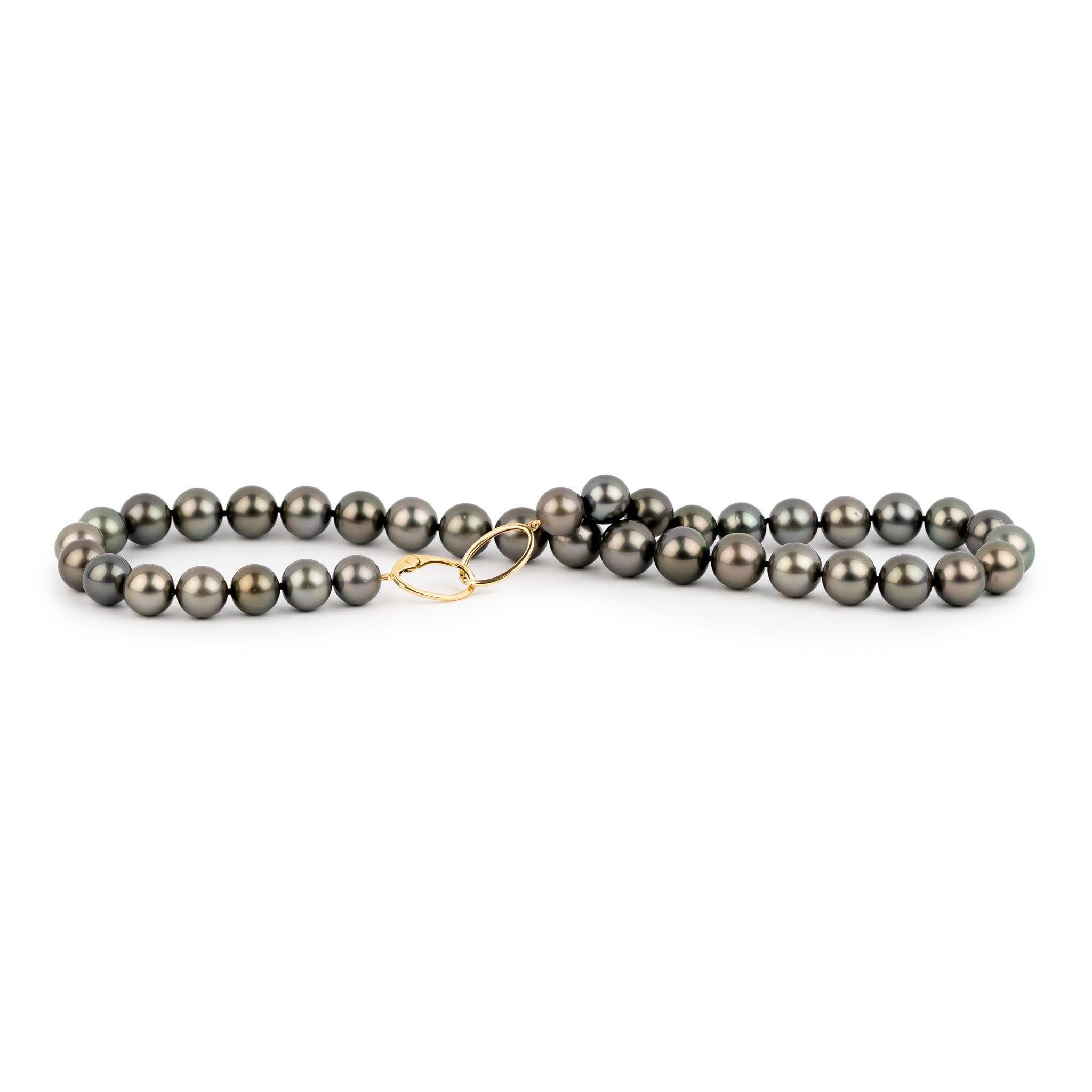 Pink Chrome 10.9-12.8mm Tahitian Pearl Strand
