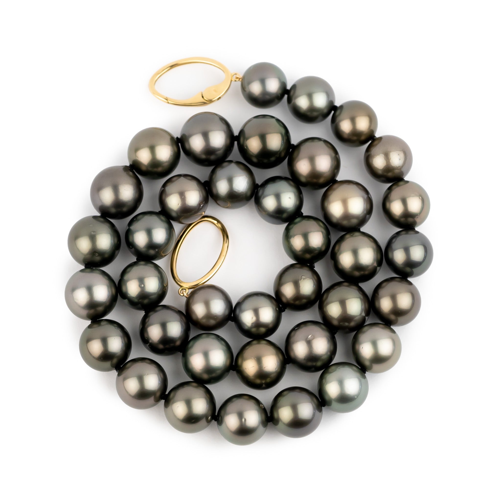 Pink Chrome 10.9-12.8mm Tahitian Pearl Strand
