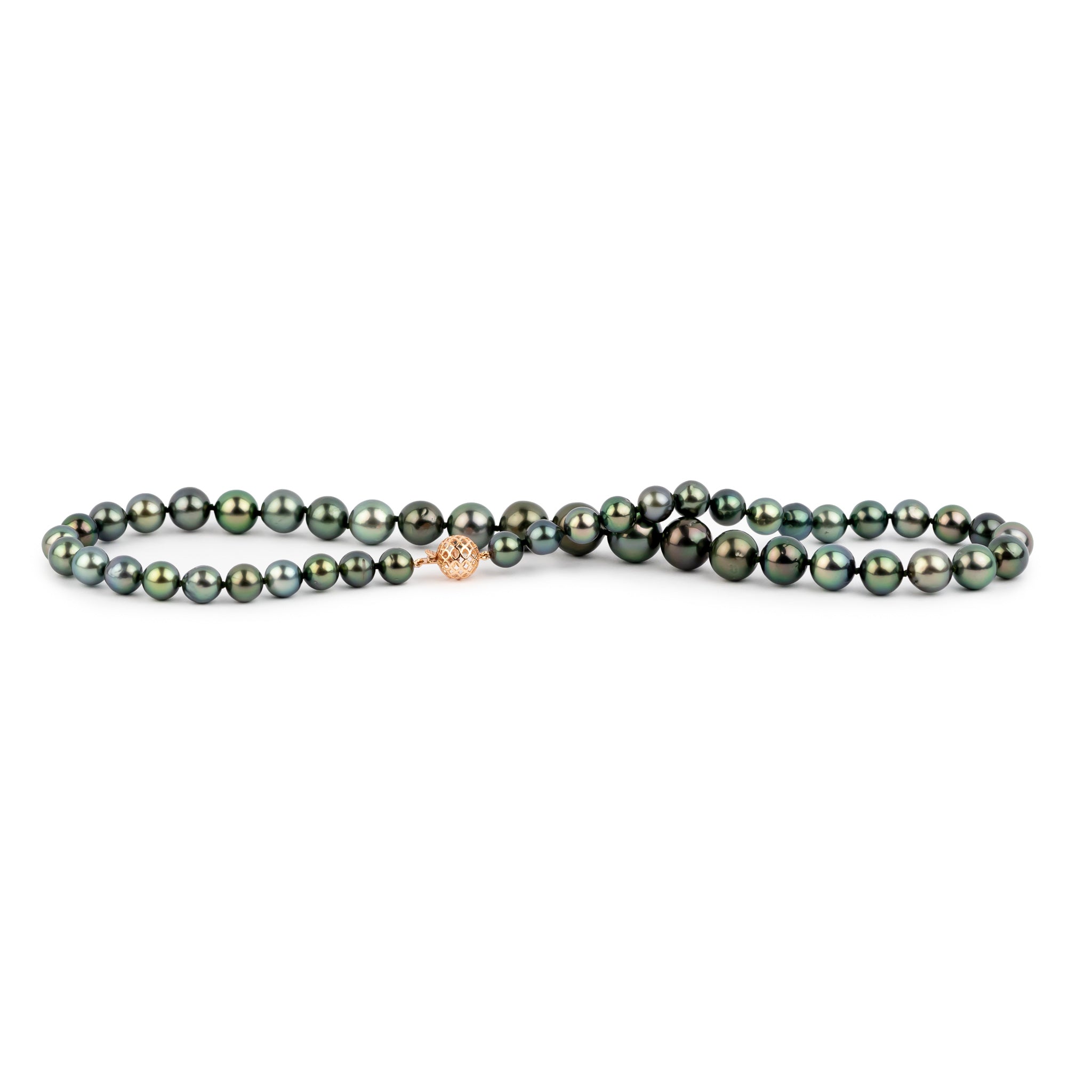 Luminous Blue-Green Baroque 8-12.5mm Tahitian Pearl Strand
