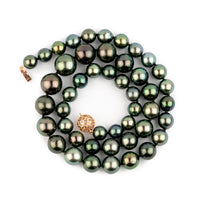 Luminous Blue-Green Baroque 8-12.5mm Tahitian Pearl Strand