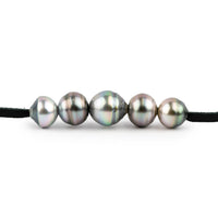 Dreamy Pastel Quintuple 9.4-11.1mm Mana Pearl Necklace