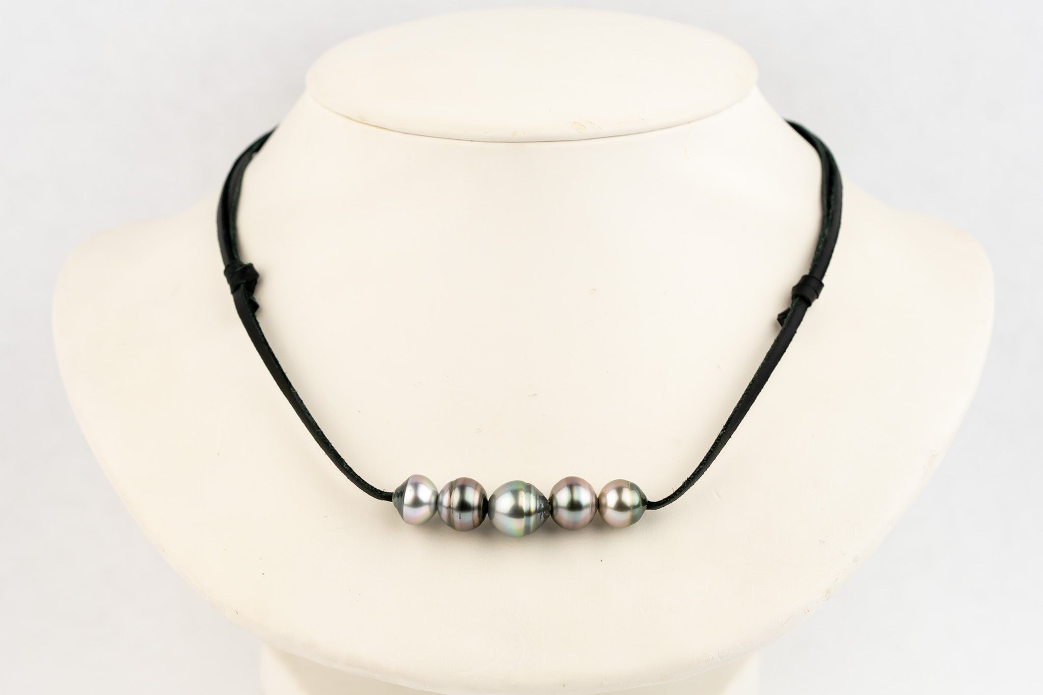 Dreamy Pastel Quintuple 9.4-11.1mm Mana Pearl Necklace