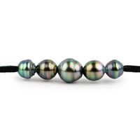 Technicolor Quintuple 9-11.2mm Mana Pearl Necklace