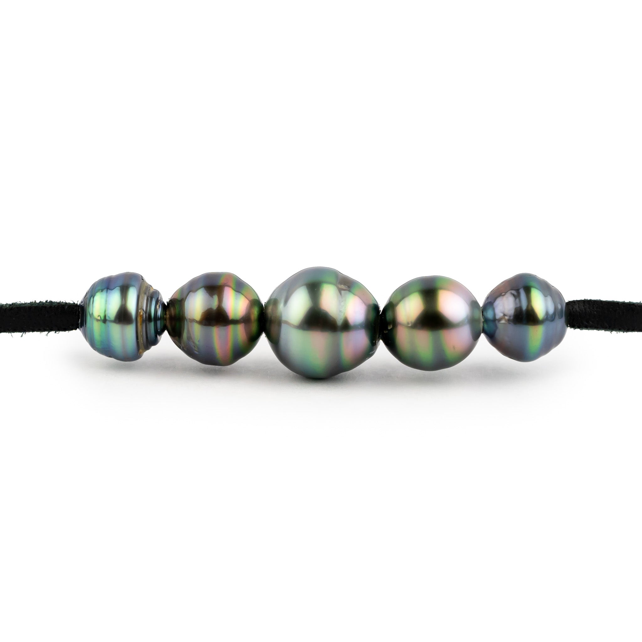 Technicolor Quintuple 9-11.2mm Mana Pearl Necklace