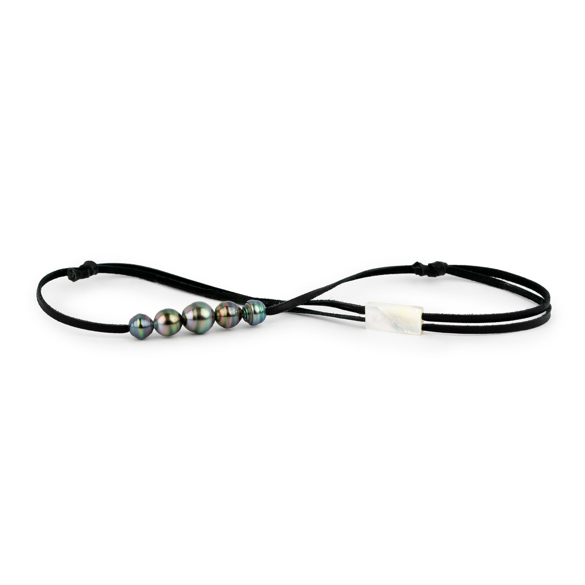 Technicolor Quintuple 9-11.2mm Mana Pearl Necklace