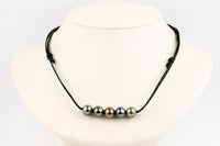 Glowing Garnet Quintuple 10-10.5mm Mana Pearl Necklace