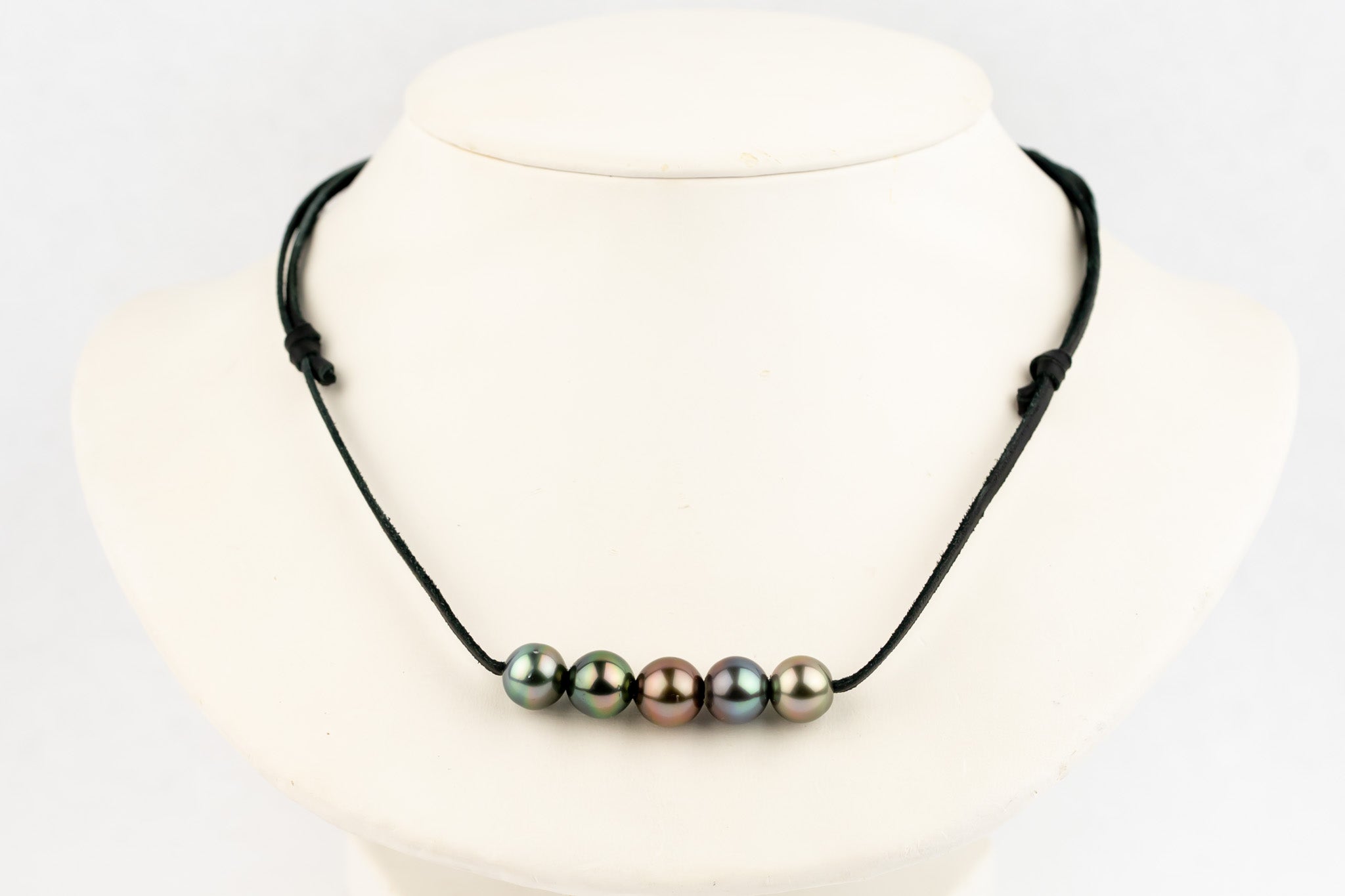 Glowing Garnet Quintuple 10-10.5mm Mana Pearl Necklace