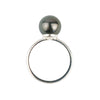 Aubergine Green 9.4mm Tahitian Pearl Ring on Sterling Silver