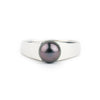Deep Plum 8mm Tahitian Pearl Cathedral Ring (Unisex - Sterling silver)