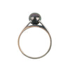 Deep Plum 8mm Tahitian Pearl Cathedral Ring (Unisex - Sterling silver)