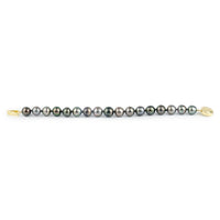 Rosy Pink Green 9-9.9mm Tahitian Pearl Bracelet