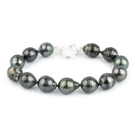 Deep Sea Circle Drop 11.2-12mm Tahitian Pearl Bracelet