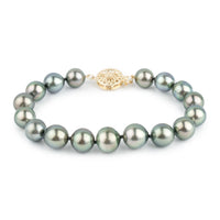 Light Golden Green 9-11mm Tahitian Pearl Bracelet