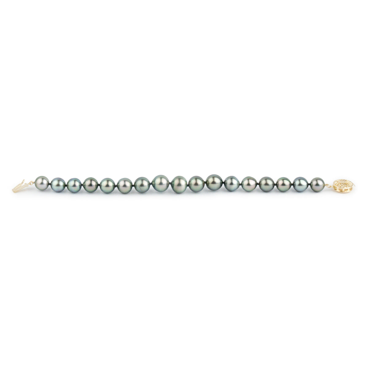 Light Golden Green 9-11mm Tahitian Pearl Bracelet