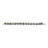 Myriad Greens Circled 8.9-10mm Tahitian Pearl Bracelet