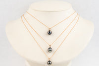 Tahitian Pearl & Diamond Purple Aura Étoile Necklace on 10K Rose Gold
