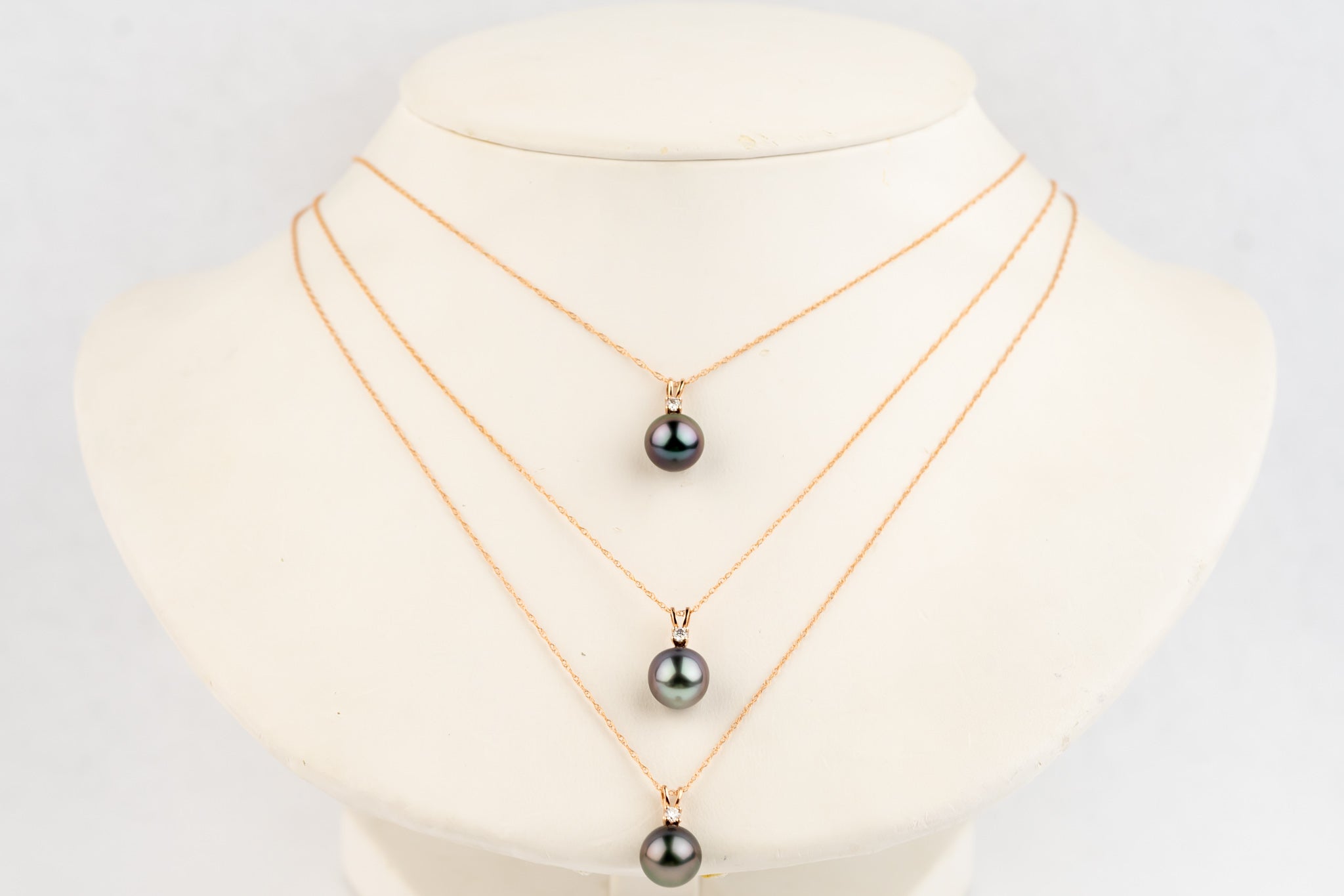 Tahitian Pearl & Diamond Purple Aura Étoile Necklace on 10K Rose Gold