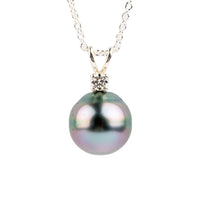 Tahitian Pearl & Diamond Cotton Candy Glow Étoile Necklace on Sterling Silver
