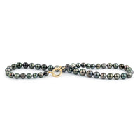 Kaleidoscopic 7.5-10.9mm Tahitian Pearl Strand