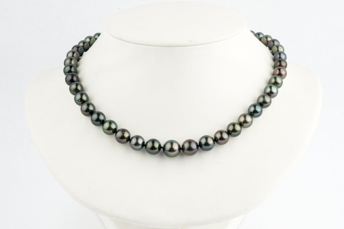 Kaleidoscopic 7.5-10.9mm Tahitian Pearl Strand